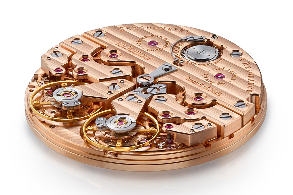 F.P.JOURNE CHRONOMÈTRE À RÉSONANCE - a solid gold movement that advances an Enlightenment-era concpt, which itself draw doubts as to its actual efficacy.