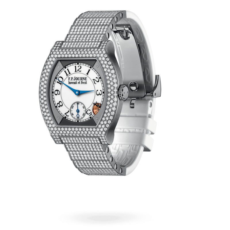 l gante 40 mm Titanium with 12 rows of diamonds and set bracelet